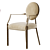 Elegant Eichholtz Scribe Dining Chair 3D model small image 1