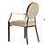 Elegant Eichholtz Scribe Dining Chair 3D model small image 2
