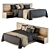 Elegant Black and Brown Bed Set 3D model small image 1