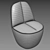 Cozy Bliss: Nenou Armchair 3D model small image 3