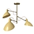 Retro Mustard Tiffany Chandelier 3D model small image 2