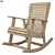 Wooden Rocking Chair 3D model small image 1