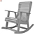 Wooden Rocking Chair 3D model small image 3