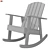 Wooden Rocking Chair: Perfect Garden Furniture 3D model small image 3