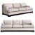 Elegant Carlyle Sofa by Holly Hunt 3D model small image 1