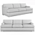 Elegant Carlyle Sofa by Holly Hunt 3D model small image 2