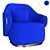 Elegant Visionnaire Adele Armchair 3D model small image 2