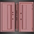 Stylish Steel Entrance Door - Ratex T4 3D model small image 2