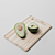 Versatile Avocado Set: 6 Varieties, Cutting Board & Plate 3D model small image 4