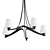 Elegant Ribbon 5 Arm Chandelier 3D model small image 1