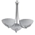 Aegis 3 Arm Chandelier: Timeless Elegance 3D model small image 2