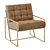 Elegant Gold Frame Scandinavian Chair 3D model small image 3