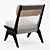  Akina Mango Wood Lounge Chair with Woven Accents 3D model small image 3