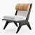  Akina Mango Wood Lounge Chair with Woven Accents 3D model small image 4