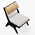  Akina Mango Wood Lounge Chair with Woven Accents 3D model small image 5