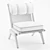  Akina Mango Wood Lounge Chair with Woven Accents 3D model small image 6