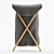 Minimalist Canvas & Bamboo Hamper 3D model small image 4