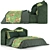 Ultimate Comfort Green Bedding 3D model small image 1