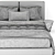 Sleek Ivory Bed 3D model small image 4