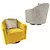 Modern Longhi Armchair: 2015 Edition 3D model small image 3