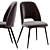 Sleek Henry Dining Chair & Alma Table Set 3D model small image 5