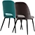 Sleek Henry Dining Chair & Alma Table Set 3D model small image 6