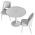 Sleek Henry Dining Chair & Alma Table Set 3D model small image 7