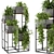 Rusty Concrete Pot Indoor Plants - Set 107 3D model small image 2