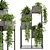 Rusty Concrete Pot Indoor Plants - Set 107 3D model small image 3