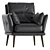 Luxury GAIA Leather Armchair 3D model small image 6