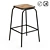 Retro Black Hiba Bar Stools 3D model small image 1