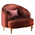 Elegant Amori Armchair 3D model small image 1