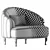 Elegant Amori Armchair 3D model small image 5