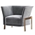 Elegant COSMO Armchair: OPERA CONTEMPORARY 3D model small image 4