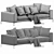 Contemporary Ditre Union Sleeper Sofa 3D model small image 4