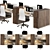 Sleek Office Furniture Set 3D model small image 3