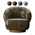 Merrick Leather Swivel Chair - Elegant and Versatile Seating 3D model small image 1