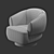 Merrick Leather Swivel Chair - Elegant and Versatile Seating 3D model small image 5