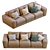 Modern Leather Sofa by Jesse 3D model small image 6