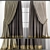 Elegant Curtain Set with Tulle 3D model small image 1