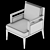 Modern Montreal Armchair 3D model small image 6