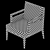 Modern Montreal Armchair 3D model small image 7