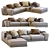 Pasha Leather Sofa by Jesse 3: Elegant and Timeless 3D model small image 5