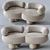 Elegant Siamese Sofa: Perfectly Crafted 3D model small image 1