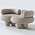 Elegant Siamese Sofa: Perfectly Crafted 3D model small image 10