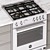 Greenwich Village Gray Kitchen: Bertazzoni Gas Range, Ventilation Hood & Waterworks Fixtures 3D model small image 2