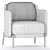 Mid Century Faux Leather Chair 3D model small image 6