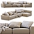 Modern Jesse Pasha Sofa - Sleek Design 3D model small image 7