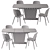 Modern Boconcept Milano Table-Aarhus Dining Chair Set 3D model small image 5