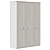 Sleek 3-Door Alcira Wardrobe 3D model small image 2